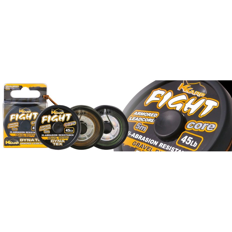 K-KARP FIGHT CORE ARMORED LEADCORE WEEDY GREEN 45LB 5M 198-83-045
