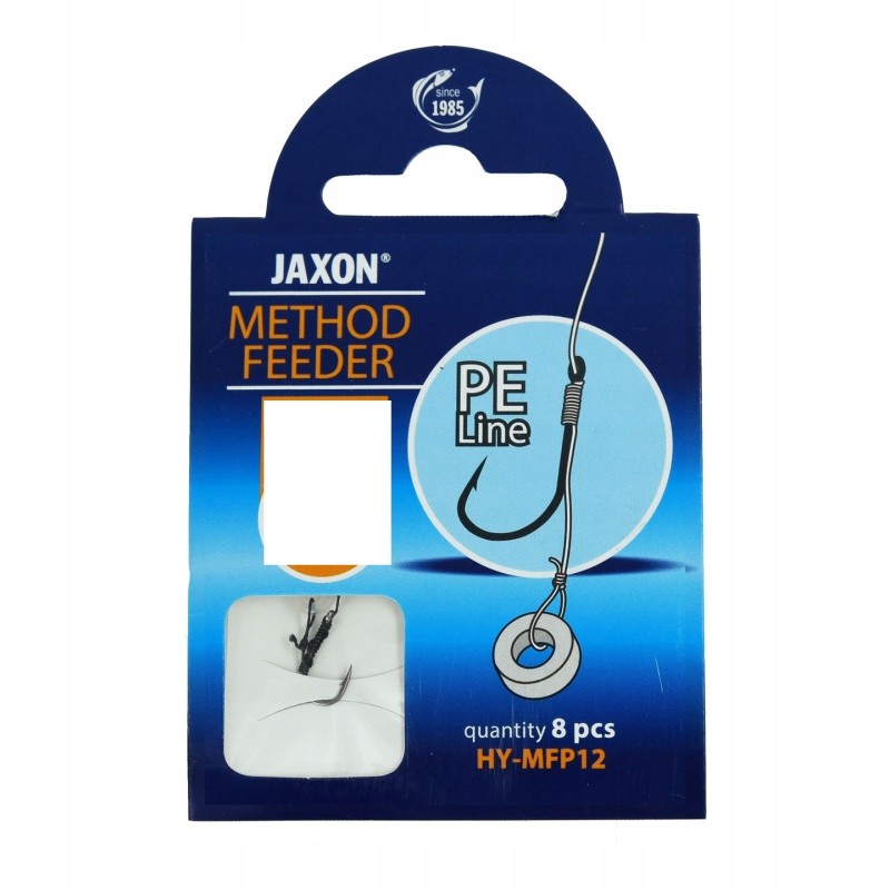 Haczyki z przyponem plecionka Jaxon M.Feeder 0.12mm r.10 op.8szt. HY-MFP10