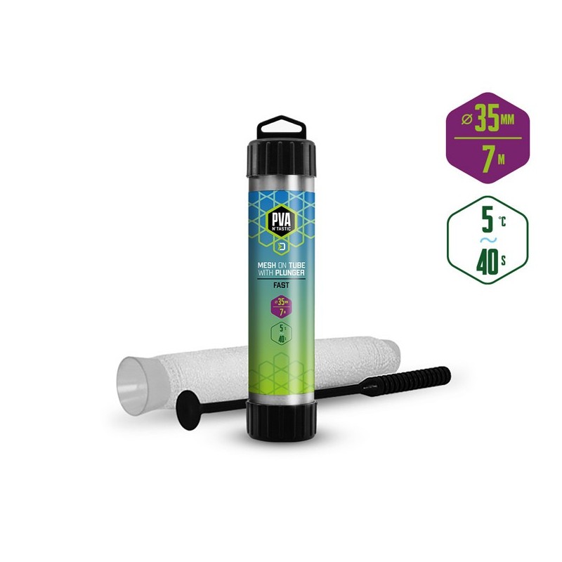 Siatka Delphin PVA n'tastic QUICK TUBE+PLUNGER 7m-35mm  101003065