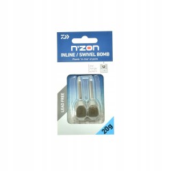 Ciężarki do method feeder Daiwa N'Zon Inline Swivel Bomb 20g 2szt 13361-020
