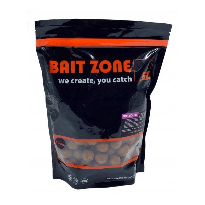 Kulki zanętowe PINK SQUID 16mm NOWOŚĆ BAIT-ZONE 1kg