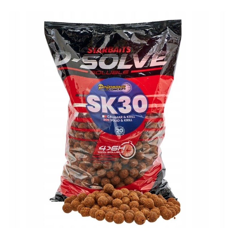 KULKI 20mm 2,5kg SK30 KAŁAMARNICA KRYL D-SOLVE STARBAITS SZYBKOPRACUJACE  49169