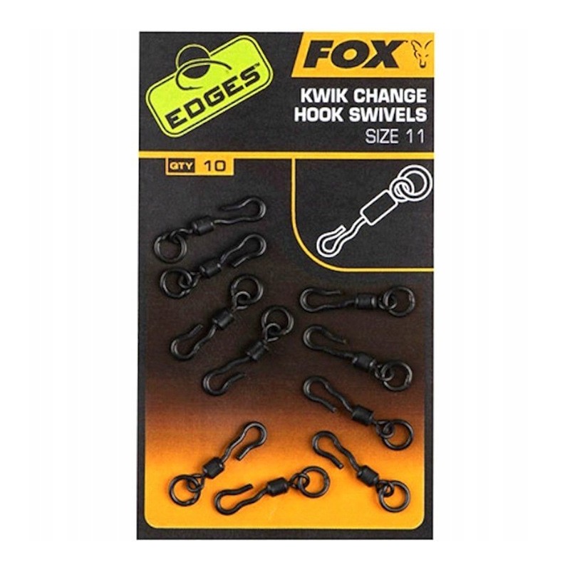 Krętlik Karpiowy Z Kółkiem Do Szybkiej Wymiany Fox Edges Kwik Change Nr 11 CAC702