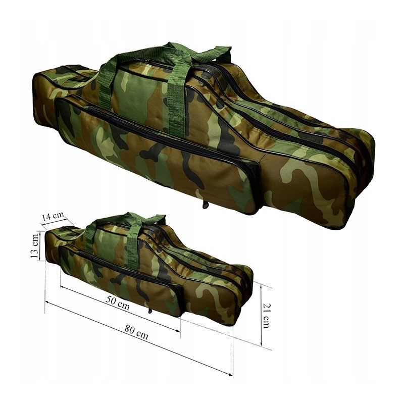 POKROWIEC NA WĘDKI 2 KOMORY 80 cm boczna kieszeń 70365