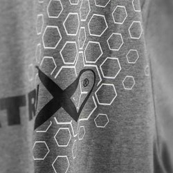 T-Shirt Matrix Hex Print T-Shirt Grey - roz. 3XL GPR380