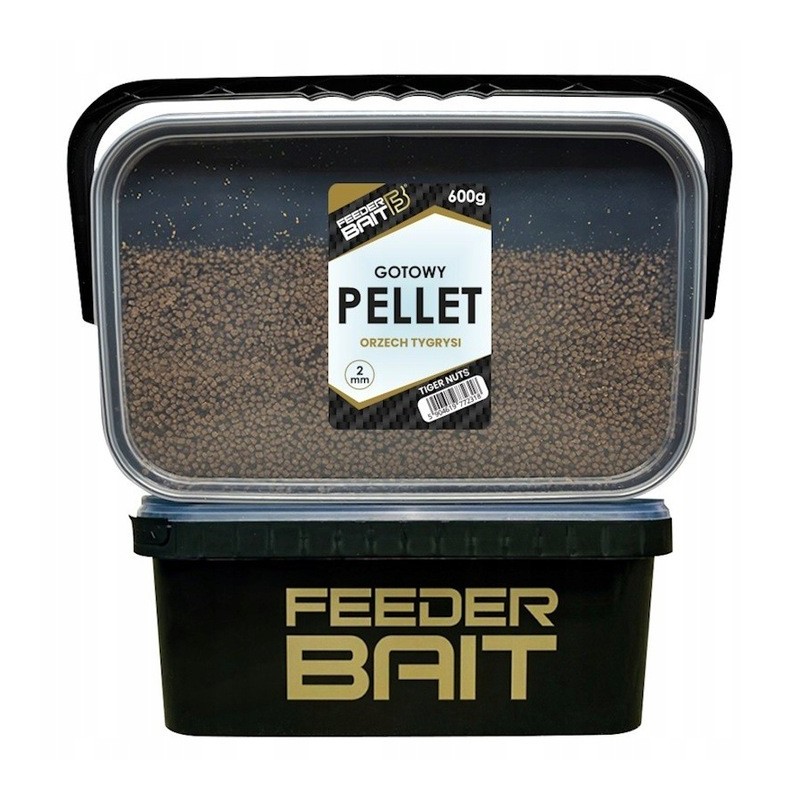 Pellet Feeder Bait Method Ready Gotowy W Wiaderku Orzech Tygrysi 2mm 600g FB28-9