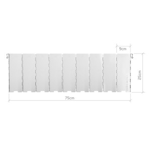 Osłona przeciwwiatrowa do kuchenki Delphin WindWALL 75x25cm 9 paneli 101006076