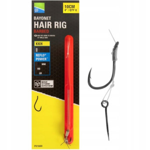 Przypony Preston KKH 4' 10cm Nr 10 0.24mm Bayonet Mag Store Hair Rigs 8szt P0160038