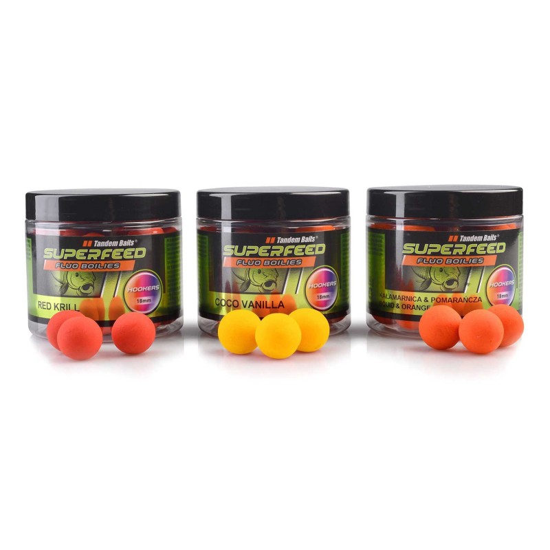 FLUO BOILIES HOOKERS SUPERFEED 18mm 120g SEXY PEACH