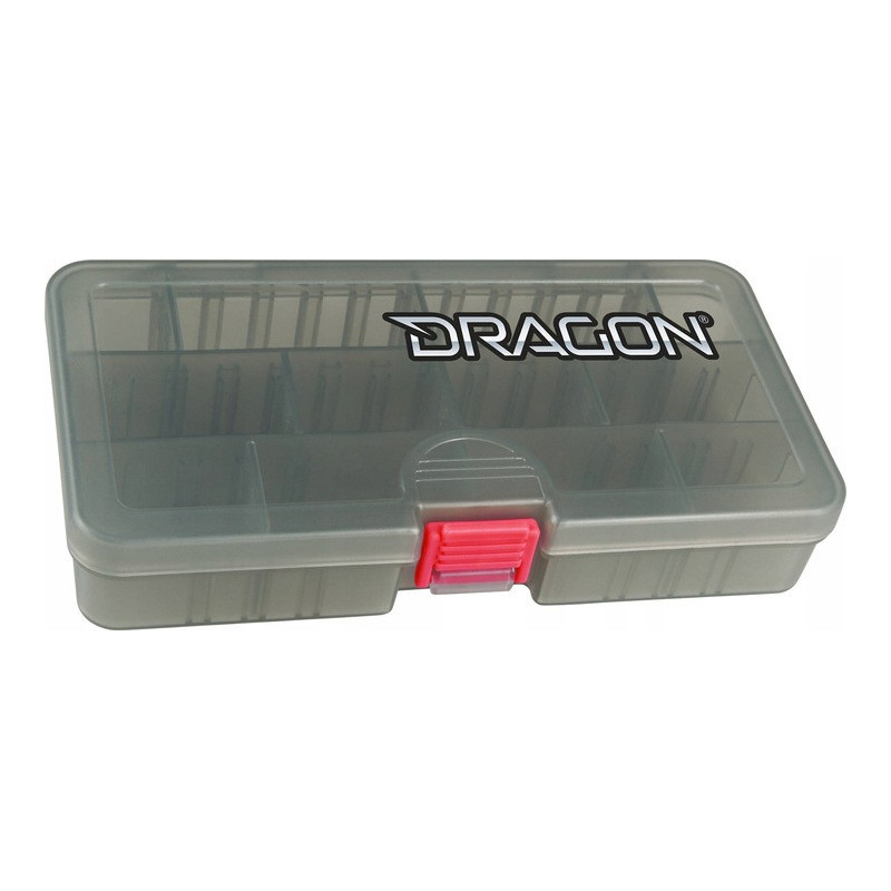 *Pudełko na przynęty sztuczne DRAGON L gunsmoke-red 18.6x10.3x3.4cm 68-15-001