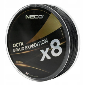 Plecionka Wędkarska Neco Octa Braid Expedition x8 150m 0,06mm Czarna 5,90KG 97206