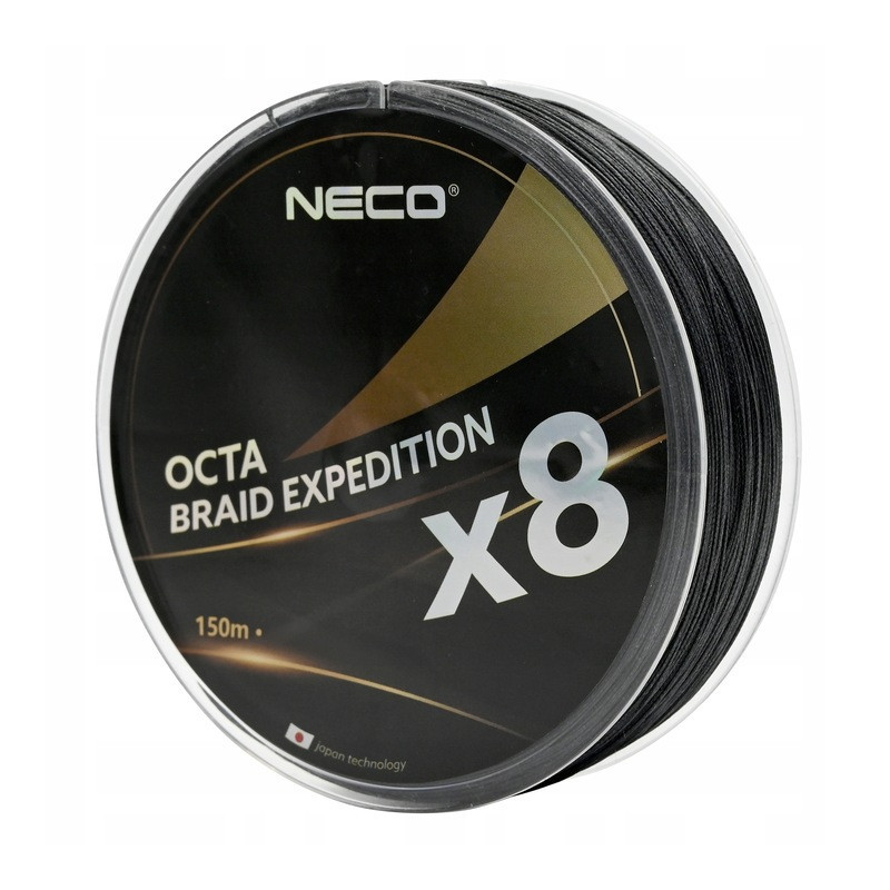 Plecionka Wędkarska Neco Octa Braid Expedition x8 150m 0,06mm Czarna 5,90KG 97206