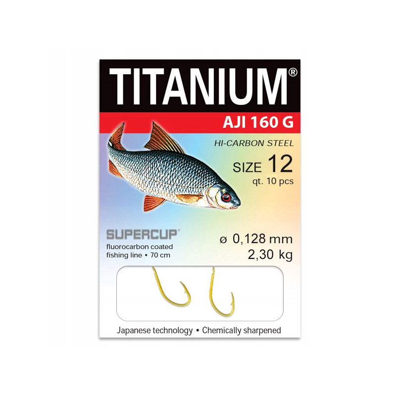 Haczyki z przyponem płoć hak nr 12 Robinson AJI 160 G 10 szt. 01-S-160G-12