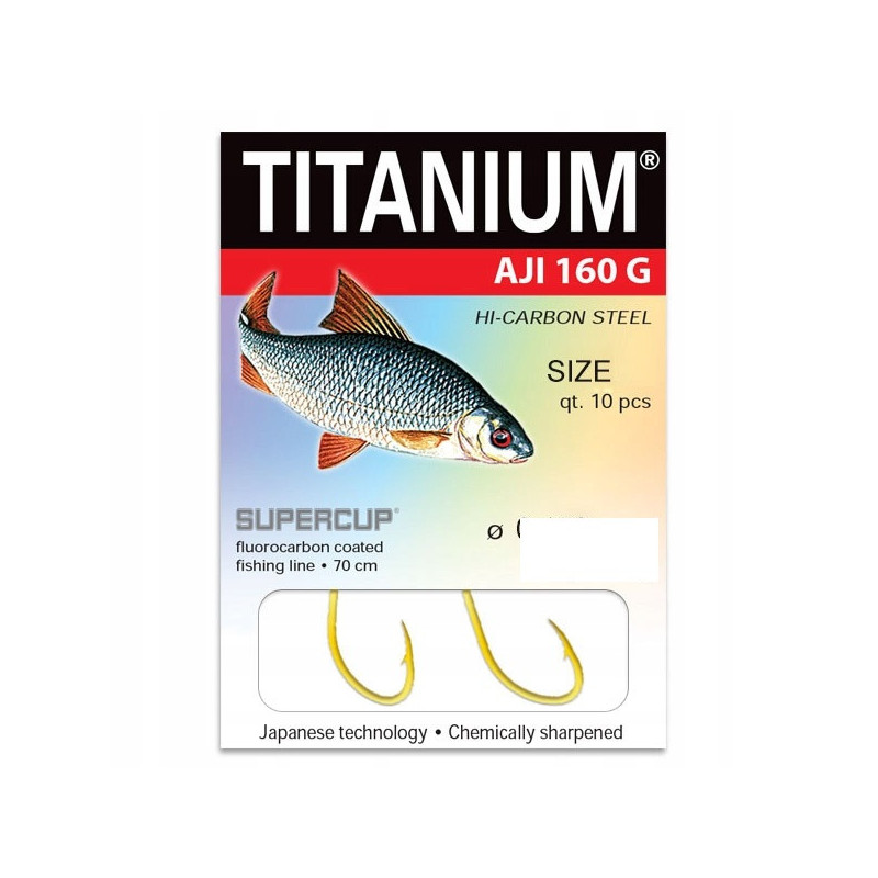 Haczyki Robinson Titanium z przyp. Aji 160G 01-S-160G-10 SIZE 10