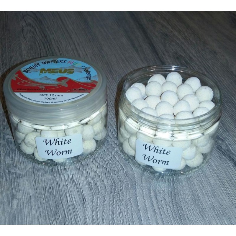 Meus Kulki Fluo Wafters White Worm 12mm
