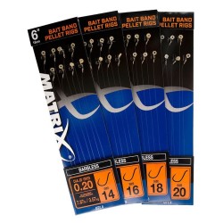 Przypony Matrix Bait Band Pellet Rigs BARBLESS 6" 15cm - roz. 18