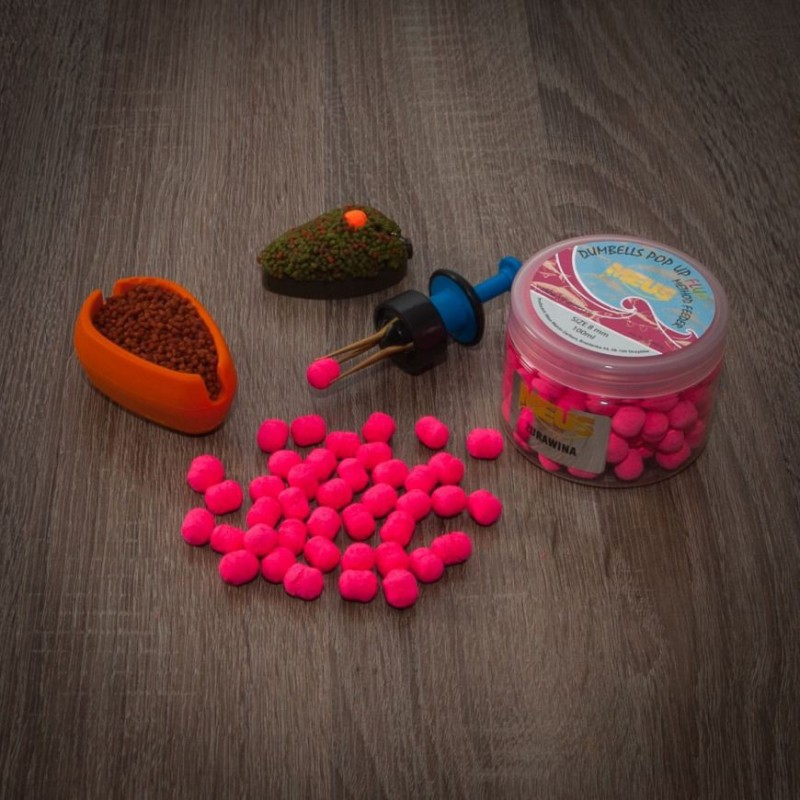 Meus Dumbells Fluo Pop Up Żurawina 8mm