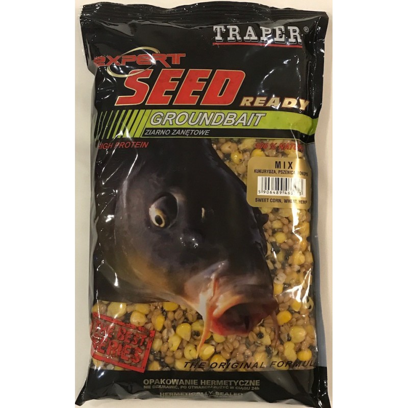 Mix ziaren zanętowych Traper  kukurydza, pszenica, konopie  1 kg