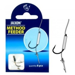 Haczyki Jaxon method feeder z przyponem r. 8 HY-MFM08