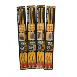 Hak z przyponem EDGES WIDE GAPE RIGS GREEN roz. 4 25lb CCR139