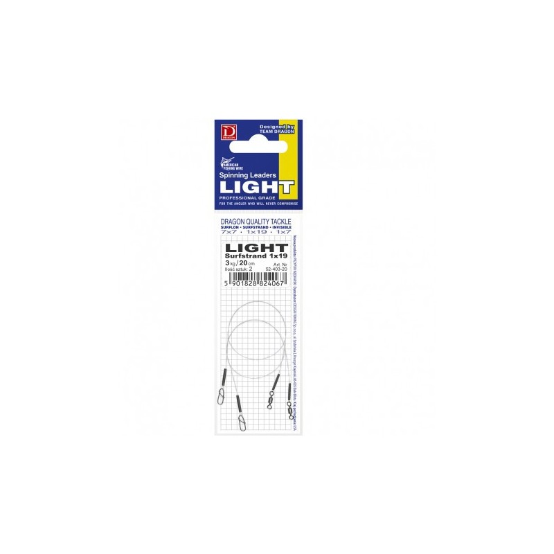 Przypon 1X19 Surflon LIGHT Dragon 25cm 8kg