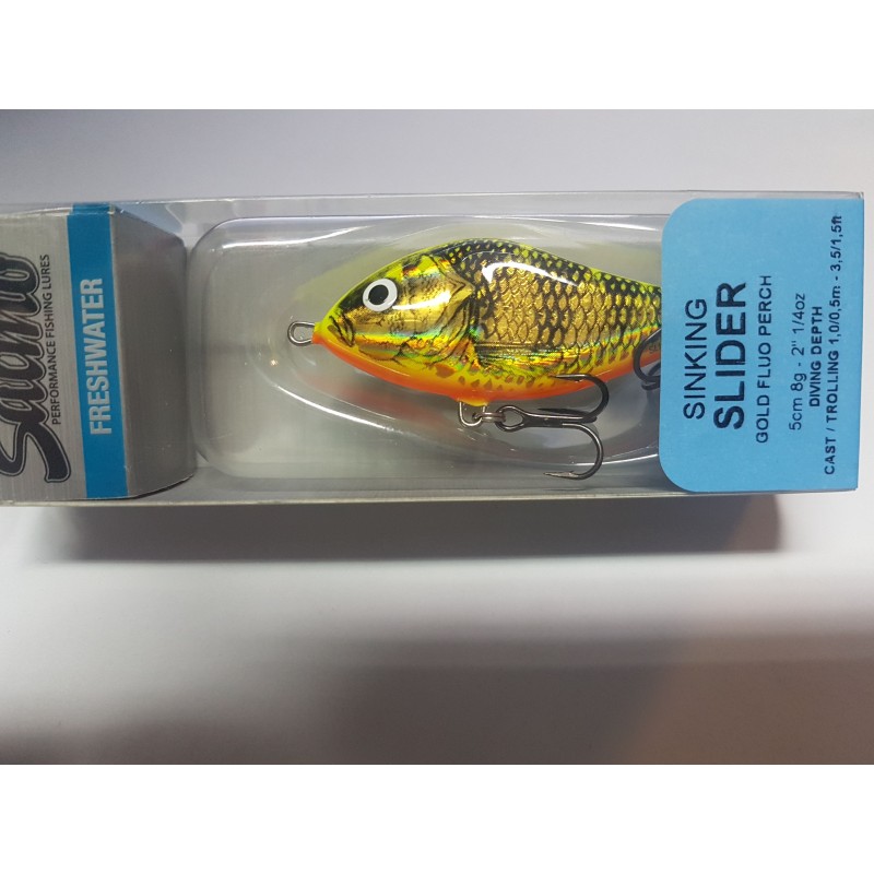 SLIDER SINKING - 5CM WEIGHT: 8G 1/4OZ - DIVING DEPTH: 1,0/0,5M - 3,5/1,5FT