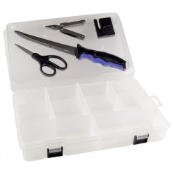 Zestaw wędkarski z nożem, nożyczkami, multitoolem