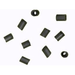 Stopery gumowe rurkowe 10x7mm czarne 10szt Black Cat 6611 051