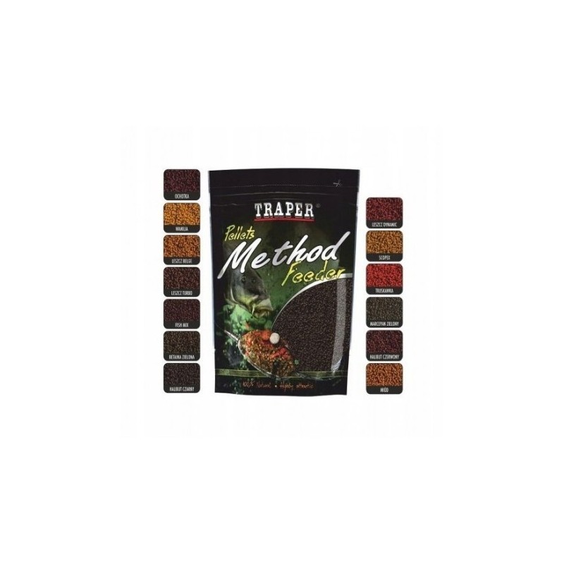 TRAPER Method Feeder Pellet Halibut CZARNY 2mm 500G 04210