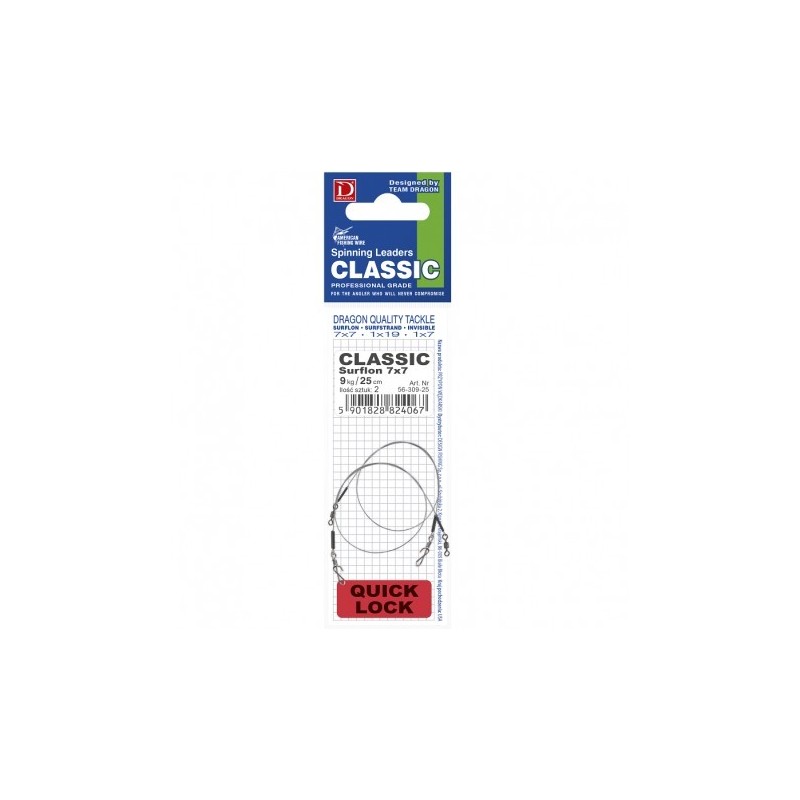 Przypon DRAGON QUICK LOCK Surfstrand 1x7 CLASSIC 13kg 40cm 56-513-40