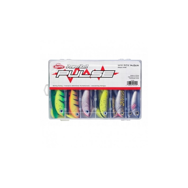 ZESTAW GUM BERKLEY PULSE SHAD MIX BOX 14cm/24szt 1543980