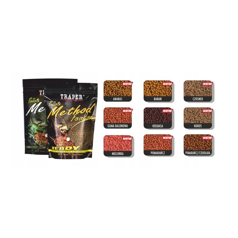 Zanęta Traper 0,5 kg Pellet nawilżoNY WANILIA/SCOPEX 2mm