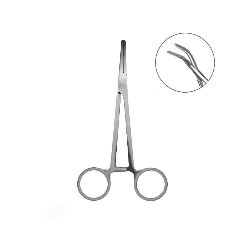 Szczypce zakrzywione Delphin 15cm