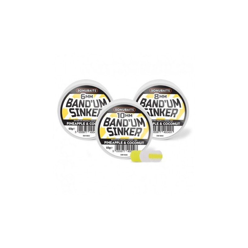DUMBELLS BAND'UM SINKER 8mm 60g SONUBAITS - BANOFFEE S1810080